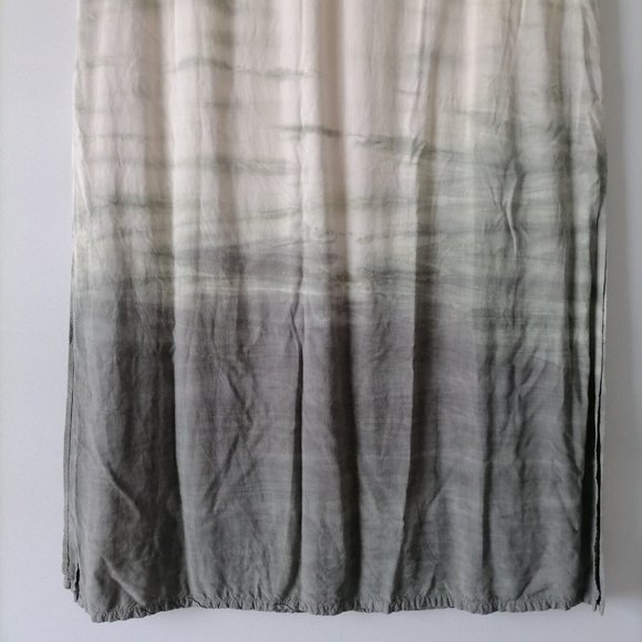 Michael Stars Womens Ocean Ombre Gray Tie Dye Slits Maxi Skirt Size L - Picture 3 of 8